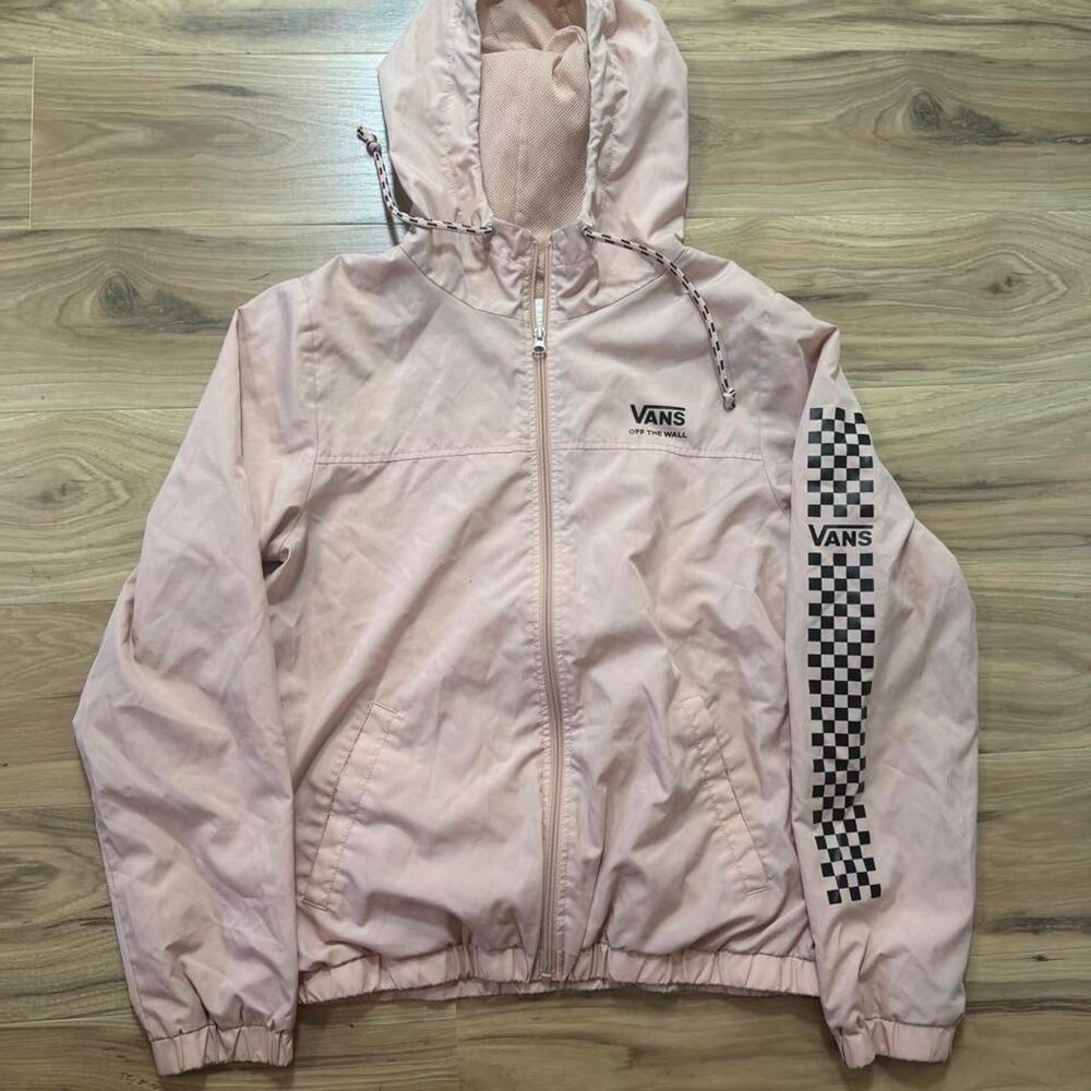 Y2K Vans light pink windbreaker jacket skate full zip size Medium